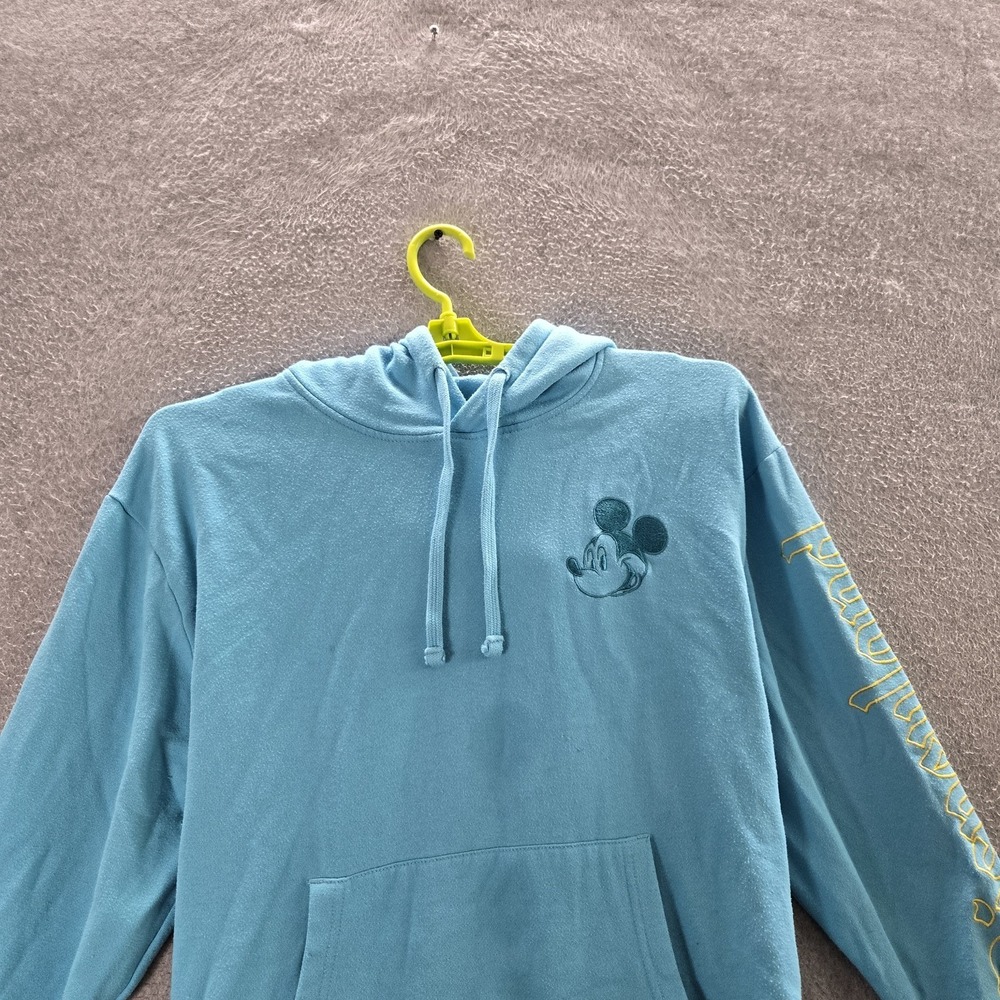 Disney Parks Women Hoodie M Blue 2022 Fleece Mickey Mouse Disneyland Resort - Picture 6 of 10